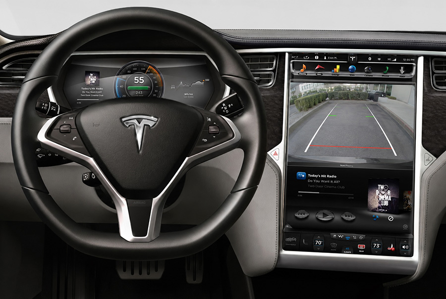 Tesla Blank Rear View Screen